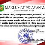 Maklumat Pelayanan UPT SMP Negeri 9 Medan